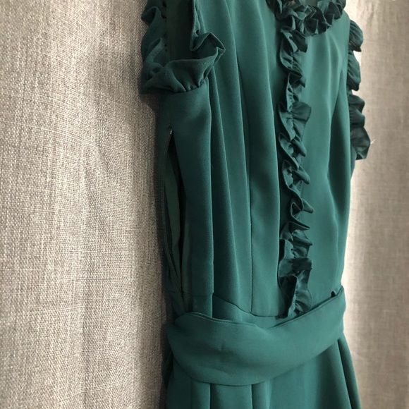 Riwins Teal Sleeveless A-Line Dress with Ribbon Tie - Picture 6 of 11